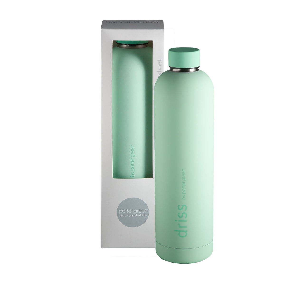 gerbera + leaf | driss | insulated stainless steel water bottle