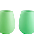 gerbera + leaf | fegg | silicone unbreakable glasses - porter green | style + sustainability