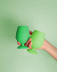 gerbera + leaf | stemm | silicone unbreakable wine glasses - porter green | style + sustainability