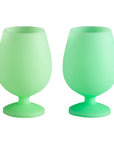 gerbera + leaf | stemm | silicone unbreakable wine glasses - porter green | style + sustainability