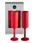 holiday cranberry | seff | silicone unbreakable champagne flute - porter green | style + sustainability