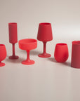 holiday cranberry | stemm | silicone unbreakable wine glasses - porter green | style + sustainability