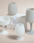 holiday frost | fegg | silicone unbreakable glasses - porter green | style + sustainability