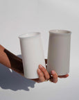 holiday frost | stegg | silicone unbreakable highball glasses - porter green | style + sustainability