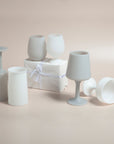 holiday frost | stemm | silicone unbreakable wine glasses - porter green | style + sustainability
