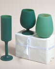 holiday mistletoe | fegg | silicone unbreakable glasses - porter green | style + sustainability