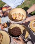 latte + donkey | bebb | biodegradable bamboo bowls - porter green | style + sustainability