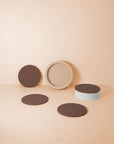 latte + donkey | ciss | unbreakable silicone coasters - porter green | style + sustainability