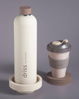 latte + donkey | driss | insulated stainless steel water bottle - porter green | style + sustainability