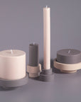 latte + donkey | escc dinner candle | soy - blend unscented candles - porter green | style + sustainability