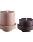 latte + donkey | escc large pillar candle | soy - blend unscented candles - porter green | style + sustainability