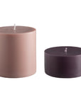 latte + donkey | escc large pillar candle | soy - blend unscented candles - porter green | style + sustainability