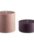 latte + donkey | escc large pillar candle | soy - blend unscented candles - porter green | style + sustainability