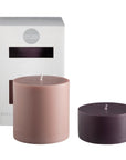 latte + donkey | escc large pillar candle | soy - blend unscented candles - porter green | style + sustainability
