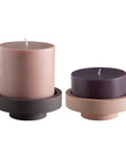 latte + donkey | escc large pillar candle | soy - blend unscented candles - porter green | style + sustainability