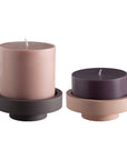 latte + donkey | escc large pillar candle | soy - blend unscented candles - porter green | style + sustainability