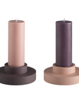 latte + donkey | escc medium pillar candle | soy - blend unscented candles - porter green | style + sustainability