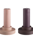 latte + donkey | escc medium pillar candle | soy - blend unscented candles - porter green | style + sustainability