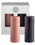 latte + donkey | escc small pillar candle | soy - blend unscented candles - porter green | style + sustainability