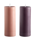 latte + donkey | escc small pillar candle | soy - blend unscented candles - porter green | style + sustainability