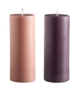 latte + donkey | escc small pillar candle | soy - blend unscented candles - porter green | style + sustainability