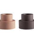 Latte + Donkey | Flipp small | Silicone Unbreakable Candle Holder Set - porter green | style + sustainability