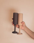 latte + donkey | seff | silicone unbreakable champagne flute - porter green | style + sustainability