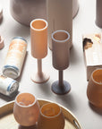 latte + donkey | seff | silicone unbreakable champagne flute - porter green | style + sustainability