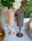 latte + donkey | seff | silicone unbreakable champagne flute - porter green | style + sustainability