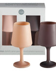 latte + donkey | swepp | silicone unbreakable wine glasses - porter green | style + sustainability