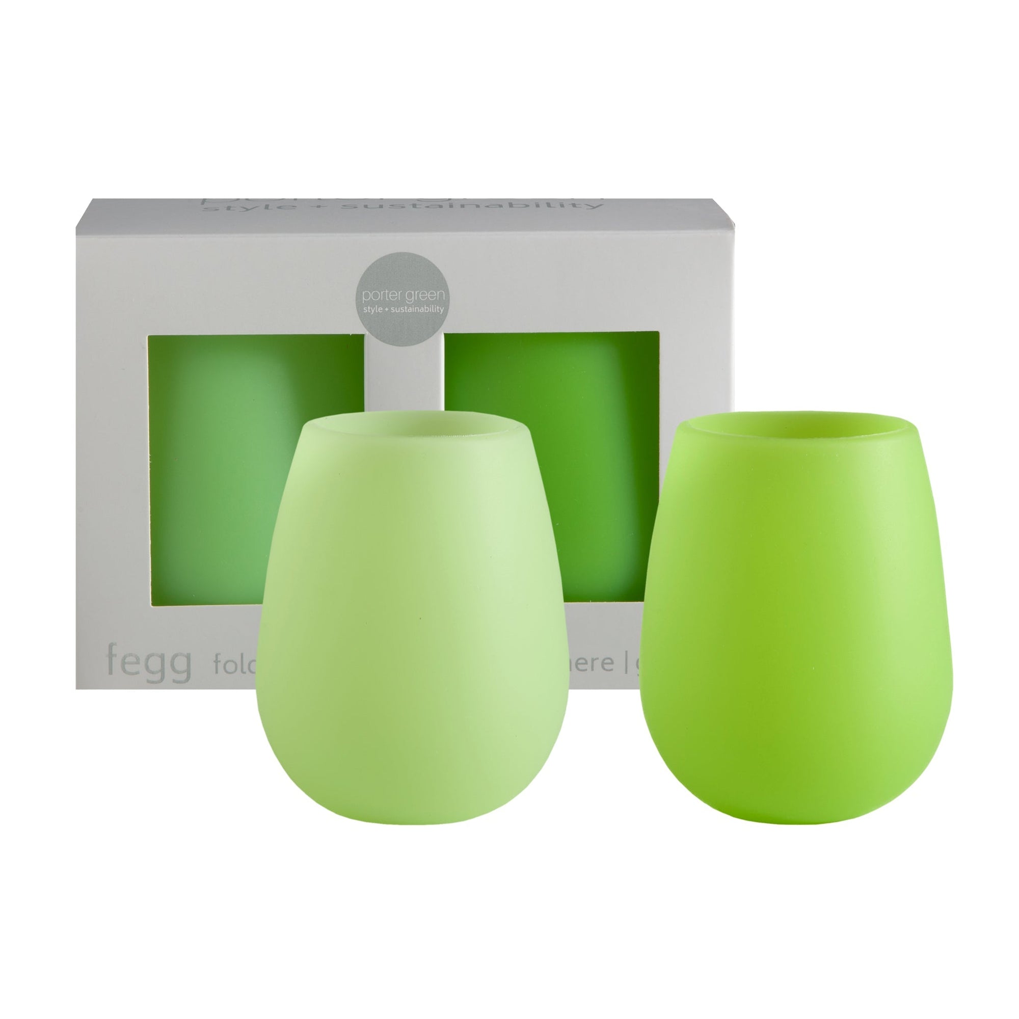 lime | fegg | silicone unbreakable glasses - porter green | style + sustainability