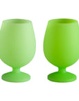 lime | stemm | silicone unbreakable wine glasses - porter green | style + sustainability