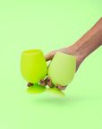 lime | stemm | silicone unbreakable wine glasses - porter green | style + sustainability