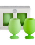 lime | stemm | silicone unbreakable wine glasses - porter green | style + sustainability
