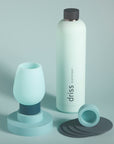 mist + ink | driss | insulated stainless steel water bottle - porter green | style + sustainability