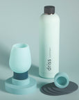 mist + ink | driss | insulated stainless steel water bottle - porter green | style + sustainability