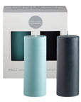 mist + ink | escc small pillar candle | soy - blend unscented candles - porter green | style + sustainability