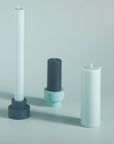 mist + ink | escc small pillar candle | soy - blend unscented candles - porter green | style + sustainability