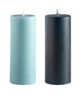 mist + ink | escc small pillar candle | soy - blend unscented candles - porter green | style + sustainability