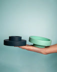 Mist + Ink | Flipp large | Silicone Unbreakable Candle Holder Set - porter green | style + sustainability