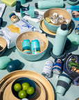 mist + ink | privv | vegan leather waterproof picnic rug - porter green | style + sustainability