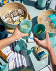 mist + ink | stegg | silicone unbreakable highball glasses - porter green | style + sustainability