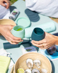 mist + ink | stemm | silicone unbreakable wine glasses - porter green | style + sustainability