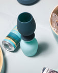 mist + ink | stemm | silicone unbreakable wine glasses - porter green | style + sustainability