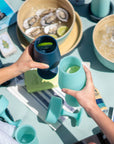 mist + ink | swepp | silicone unbreakable wine glasses - porter green | style + sustainability