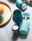 mist + ink | swepp | silicone unbreakable wine glasses - porter green | style + sustainability