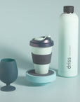 mist + ink | urbb | biodegradable bamboo coffee cup - porter green | style + sustainability
