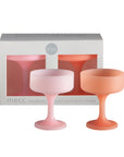 peach + petal | mecc | unbreakable silicone cocktail coupes | porter green, coupe cocktail glass, coupe glass, coloured cocktail glasses, unbreakable cocktail glasses, cocktail glasses australia