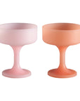 peach + petal | mecc | unbreakable silicone cocktail coupes | porter green, coupe cocktail glass, coupe glass, coloured cocktail glasses, unbreakable cocktail glasses, cocktail glasses australia