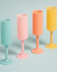 pavone | seff | silicone unbreakable champagne flute - porter green | style + sustainability